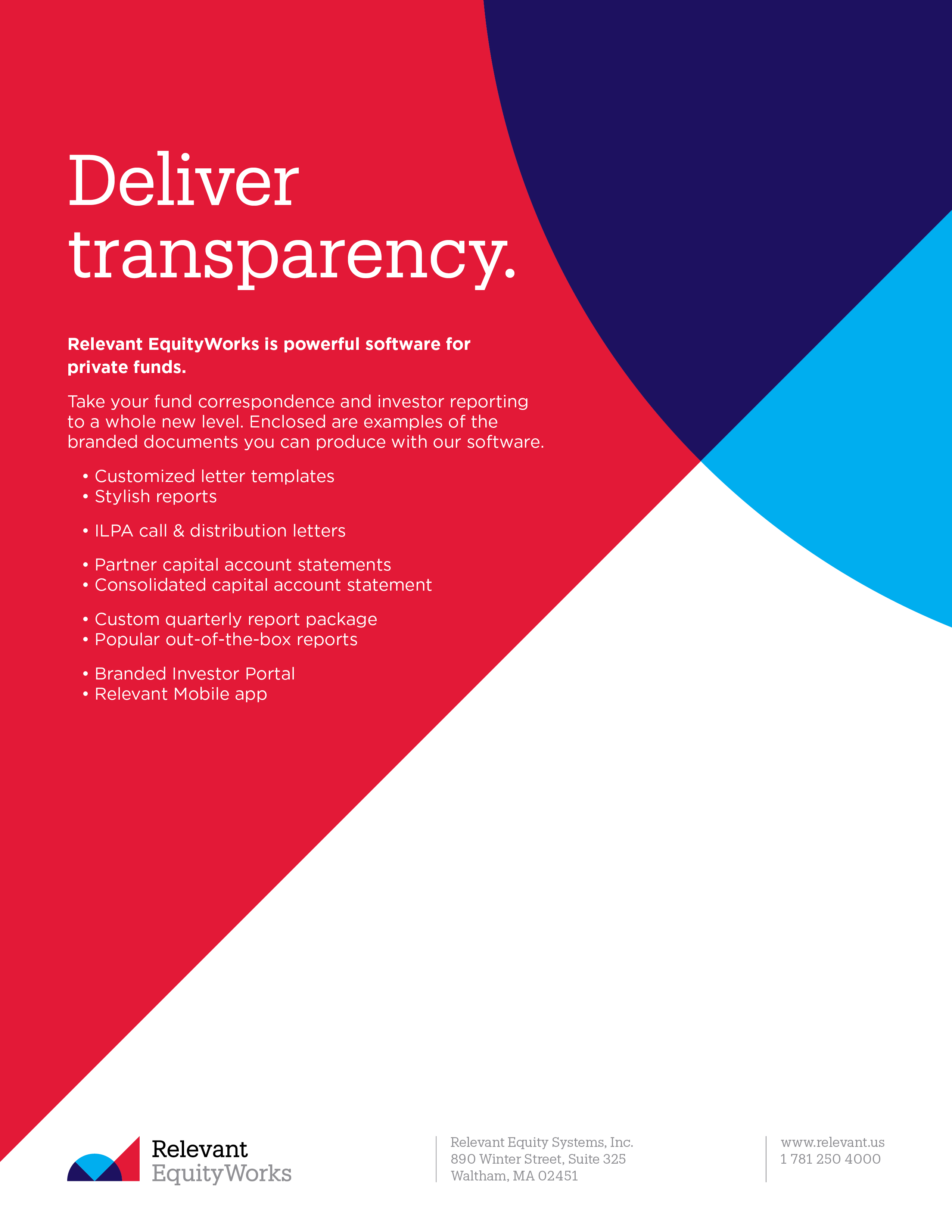 Relevant EquityWorks - Deliver Transparency handout